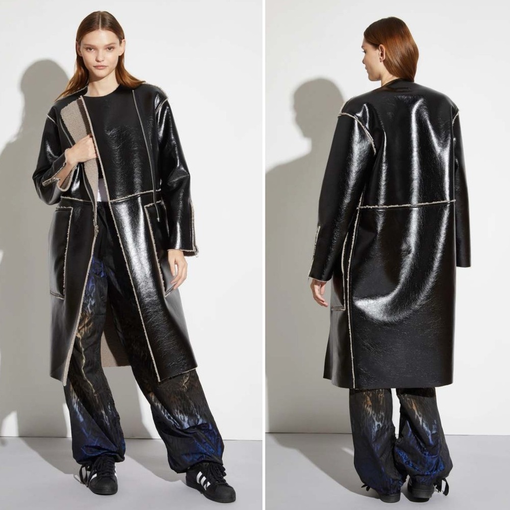 Black Patent Leather Coat